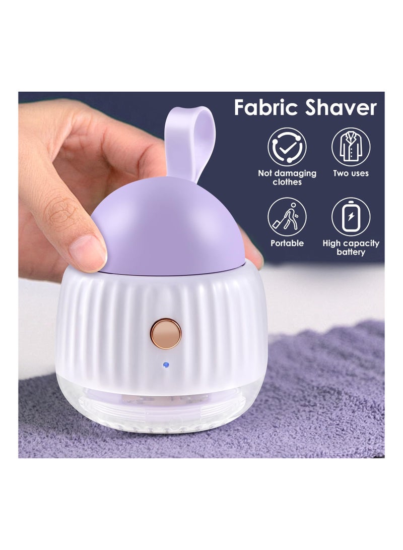 SYOSI Electric Lint Remover for Fabric Garments, Rechargeable Fabric Shaver with 6 Stainless Steel Blades Portable Bobble Remover  Fabric Shaver Lint Remover for Clothes Sweaters Couch Blanket - Image 2