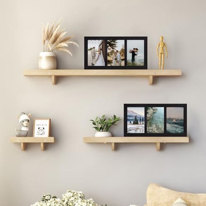 YESKAY 4x6 Collage Picture Frames, 3 Picture Frame 4x6, Rustic Black Wood Frame with Tempered Glass, 3 Opening 4 by 6 Photo Frame Wall Decor or Tabletop, 1 Pack - Image 2