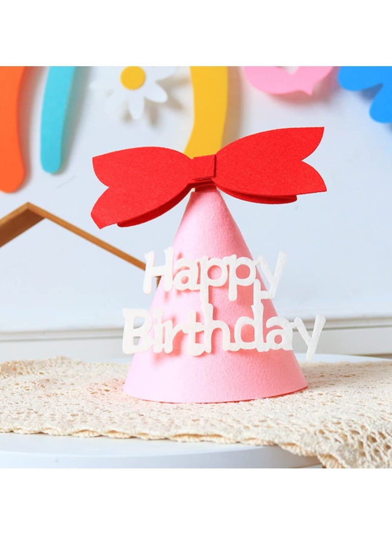 Zikra 5 Pack Happy Birthday Cone Party Hats Paper Bow Tie Glitter Star Wing Cloud Mini Girls Princess Headband Crown for Children Adults Pets - Image 3