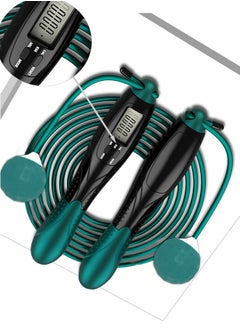 AHAKAC Dual Purpose Digital Jump Rope - Adjustable Counting Skipping Rope - Multimode Skipping Rope with Calories - 360° anti-winding - Cordless Jumping Rope for Fitness Exercise Gym  - Image 1
