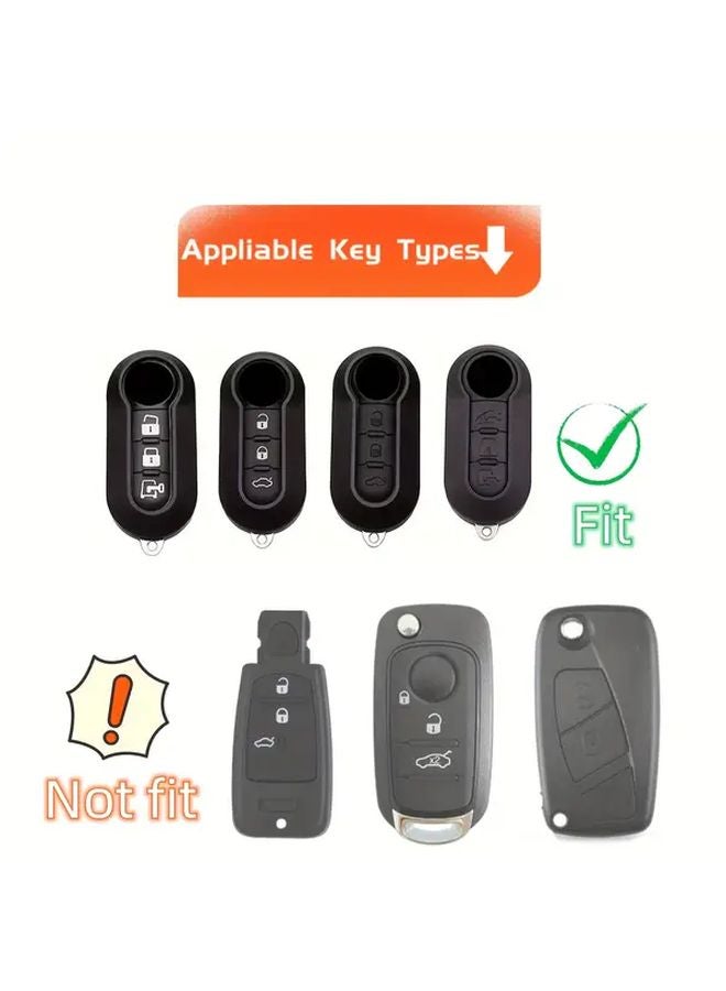 Pink TPU Car Key Fob Cover for Fiat 500 Boyue Bravo Iveco Olsen Scratch Resistant Protective Case - Image 2
