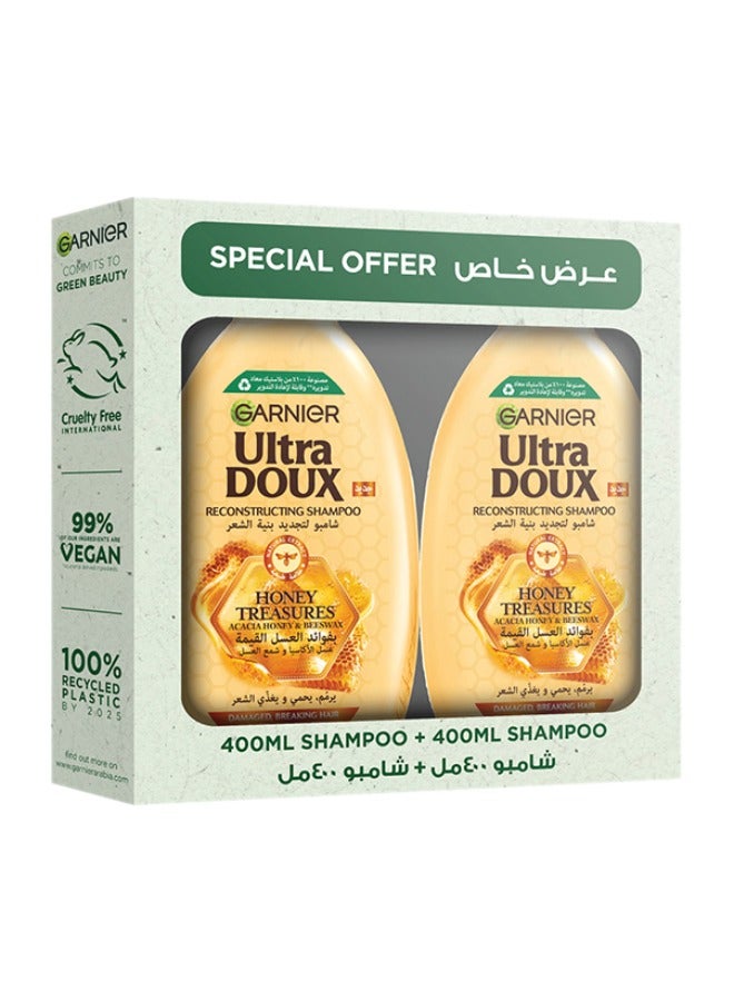 garnier قطعتين شامبو ألترا دو بالعسل 400 مل - Image 1