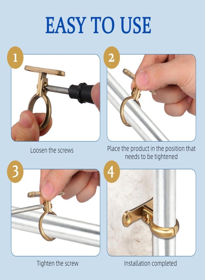 ARTIBETTER Water Pipes Clamp Brass Pipes Tubing Support Bracket Wall Mounted Hoses Hangers Clips Clamp For Tube Or Wire Cord - Image 4