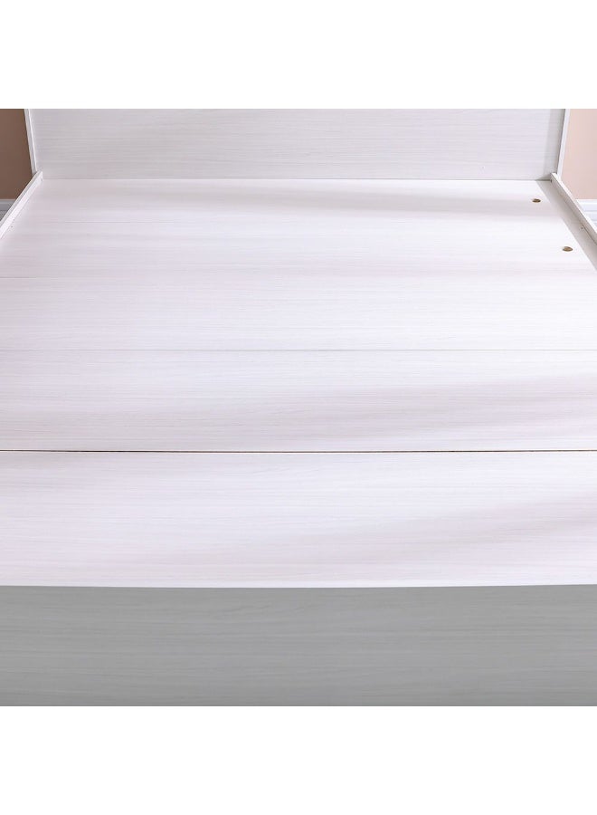 DANUBE HOME Gamorah New 180x200 King Bed Set with 1 Nightstand, Dresser, Mirror & Stool Stylish King Size Bed Set for Bedroom, Modern Furniture Set with Storage & Elegant Design -Washed White - Image 5