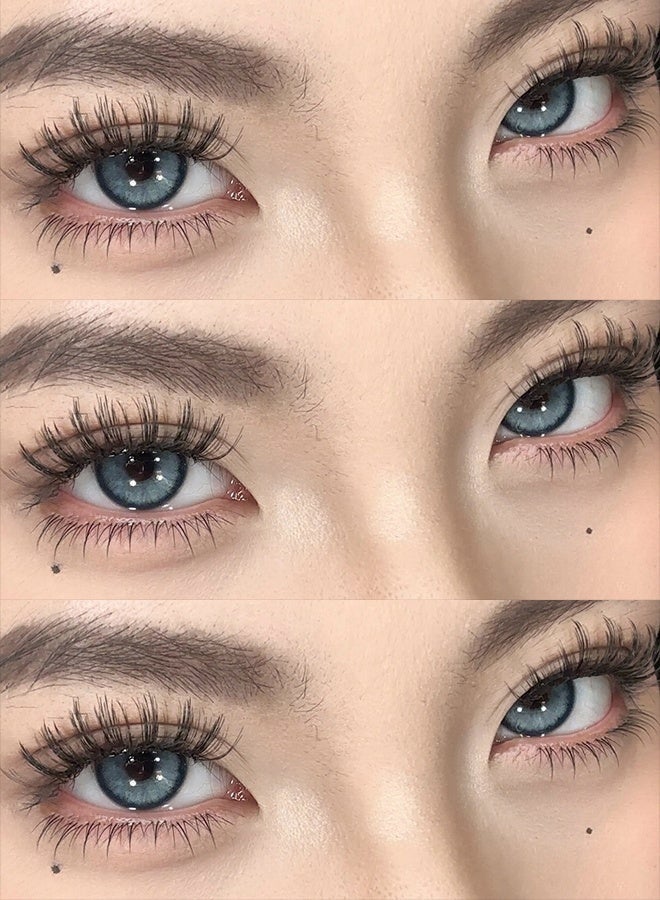 FreshLady Najia Blue Colored Contact Lenses 14.20mm Yearly – Bright Ocean Blue Natural Eye Look, Perfect for Vacation, Beach Style Makeup & Daily Wear - Image 2
