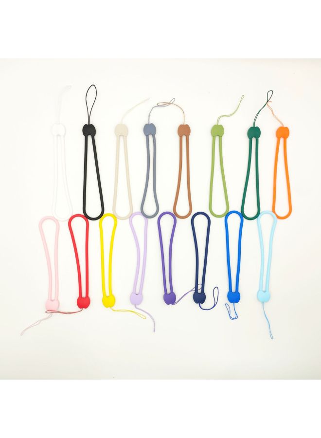 Silicone Mobile Phone Lanyard Short Liquid Silicone Leisure Wind Mobile Phone Short Rope Small Fan Wrist Sling Multicolor Wholesale-Specifications:Apple Short Rope_brown  - Image 5