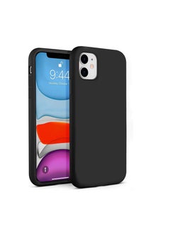 Generic Compatible with iPhone 11 (6.1 Inch) Case, Liquid Silicone Case, Full Body Protective Cover, Shockproof, Slim Phone Case, Anti-Scratch Soft Microfiber Lining (A.Black)  - Image 1