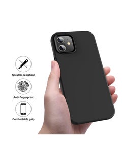 Generic Compatible with iPhone 11 (6.1 Inch) Case, Liquid Silicone Case, Full Body Protective Cover, Shockproof, Slim Phone Case, Anti-Scratch Soft Microfiber Lining (A.Black)  - Image 3
