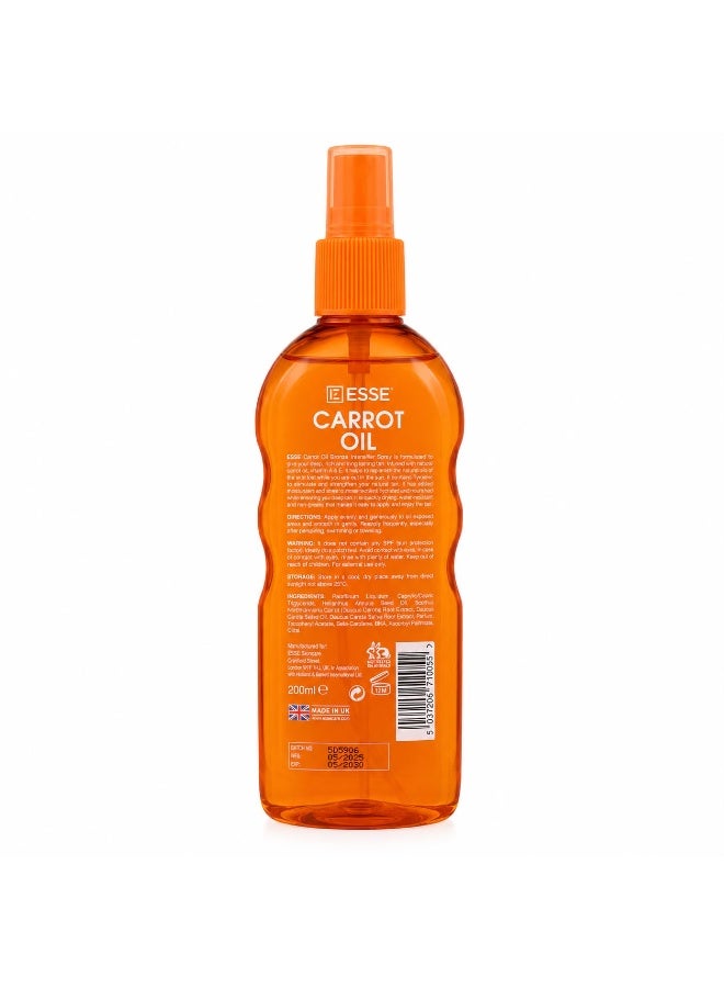 ESSE Carrot Oil Tanning Oil Spray with Vitamin A & E, Natural Carrot Oil, Fast Absorption, Non-Greasy Formula, 200ml - Image 2