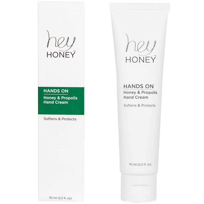 Hey Honey Skincare Hands On  Hydrating Extremely Dry Hand  Elbow Cream  Powered with Shea Butter Honey  Propolis  Designed To Soften  Protect Skin Cracking  22 Oz