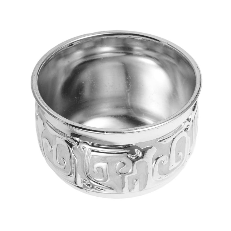 European Style Silver Embossed Small Metal Liquor Shot Glass Anti Break Home Bar Use - Image 2