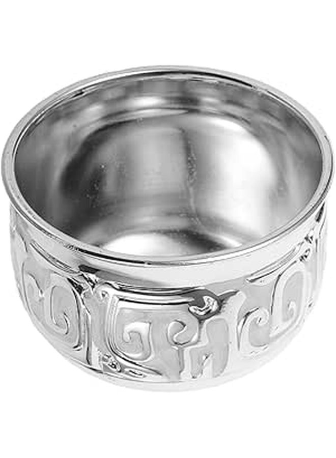 European Style Silver Embossed Small Metal Liquor Shot Glass Anti Break Home Bar Use - Image 1