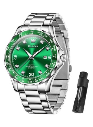 OLEVS Olevs Men Watch Big Dial Watches For Men Stainless Steel