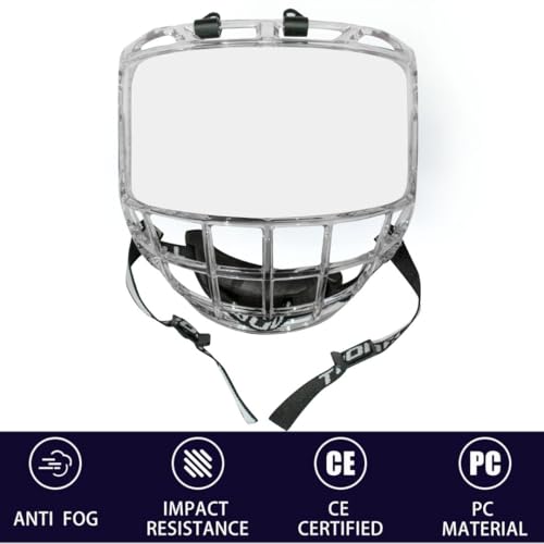 TronX S980 Senior Adult Hockey Clear Full Face Shield Visor Helmet Combo Anti-Scratch/Anti-Fog - Image 3