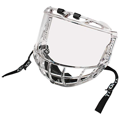 TronX S980 Senior Adult Hockey Clear Full Face Shield Visor Helmet Combo Anti-Scratch/Anti-Fog - Image 1