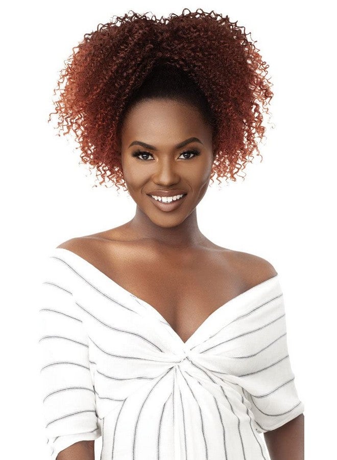 Outre Drawstring Ponytail Big Beautiful Hair 4A Kinky Koils 14" (1B) - Image 1