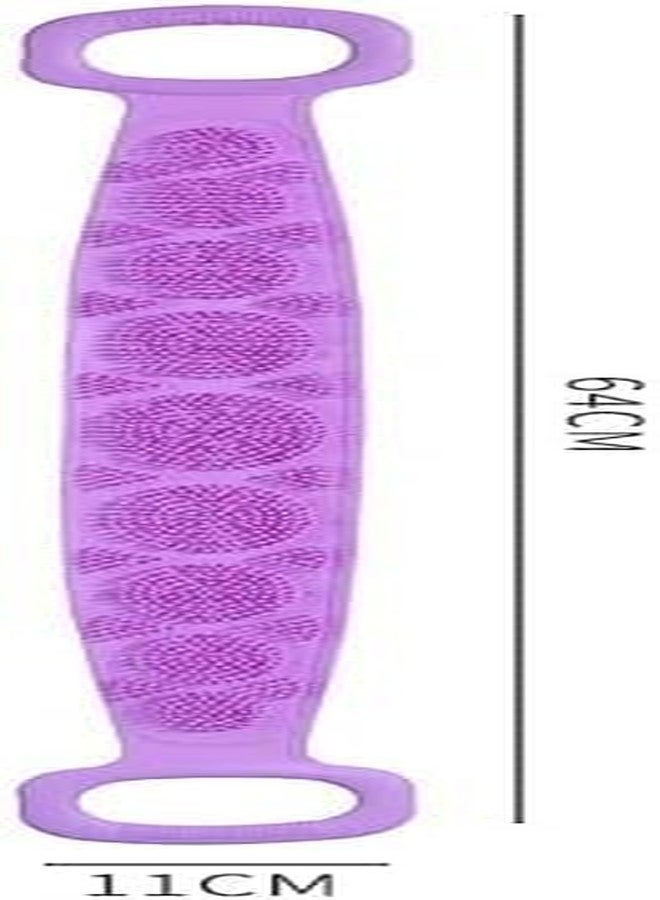 Mepoint Silicone Bath Brush for Shower- Back Body Brush Scrubber, Shower Pull-tab Double-Sided Long Strip Silicone Bath Belt, Easy to Clean-Exfoliate, Blue - Image 4