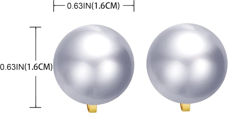 YOQUCOL Simulated Freshwater Pearl Clip On Earrings Not Pierced Elegant Stud Jewelry For Women - Image 2