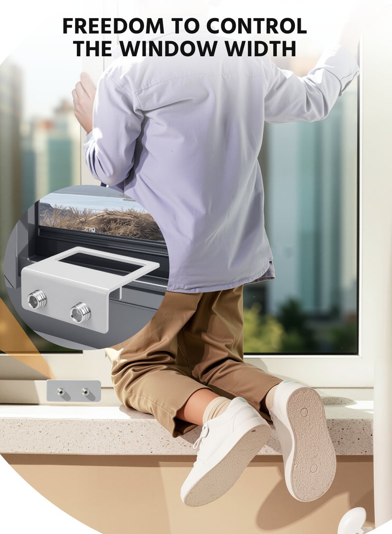 3Pcs Anti-Theft Security Lock For Children's Boors And Windows, Portable, Non-Slip, Adjustable, With 3 Keys, Suitable For Sliding Windows, Sliding Boors, Can Be Used For Terrace Bedrooms, Home, Office, Travel,Bathroom - Image 3