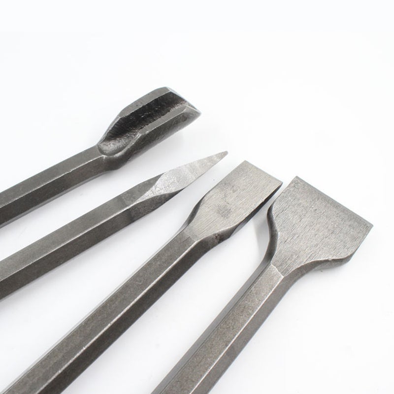 Set of 4PCS 250mm SDS S-harp Flat U-shaped Widening Chisel for Brick Stone Concrete - Image 2