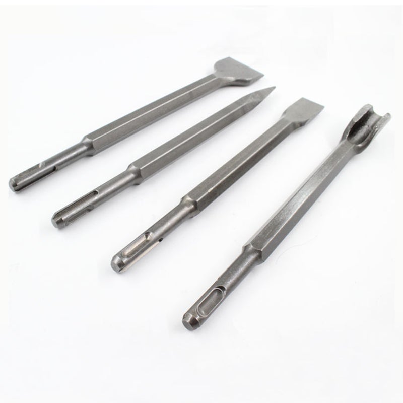 Set of 4PCS 250mm SDS S-harp Flat U-shaped Widening Chisel for Brick Stone Concrete - Image 1