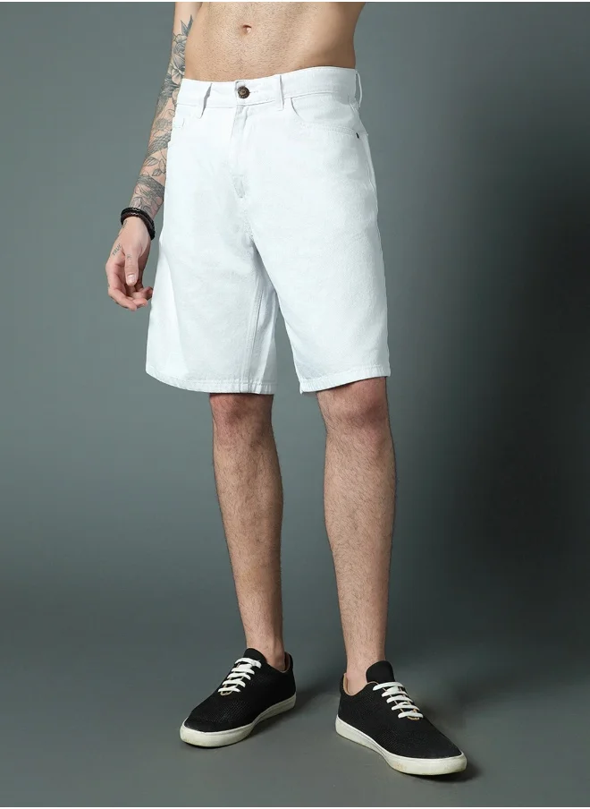 هاي ستار Men White Shorts