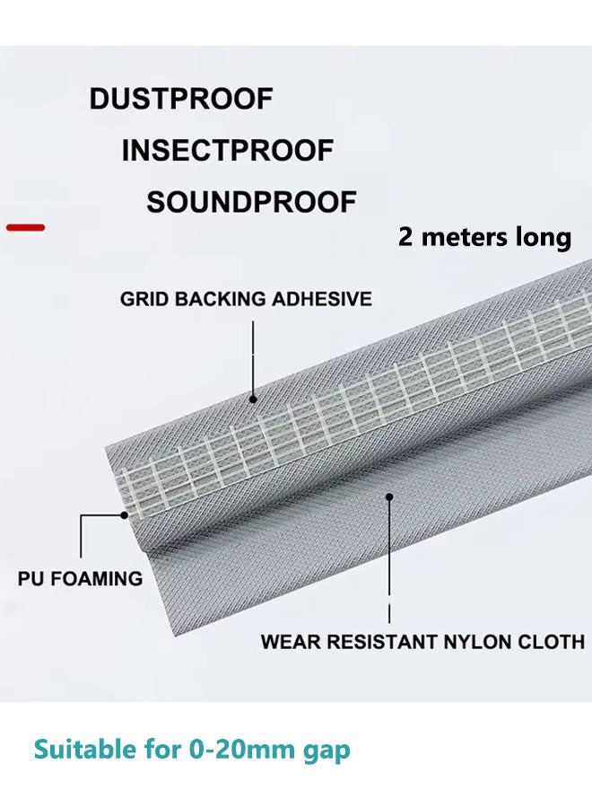 Window sealing strip,Self-adhesive window sealstrips, soundproof windproof insect proofnylon cloth foam door seal strips, sliding - Image 2