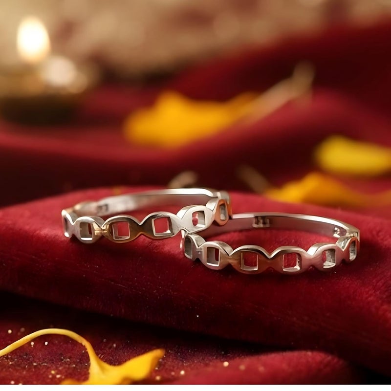 silver chest 925 Sterling Silver Toe Ring for Women Elegant Design | Adjustable Bichiya | Modern Silver Toe Rings for Girls & Womes With Certificate Of Authenticity | Chandi Bichiya Set - Image 4