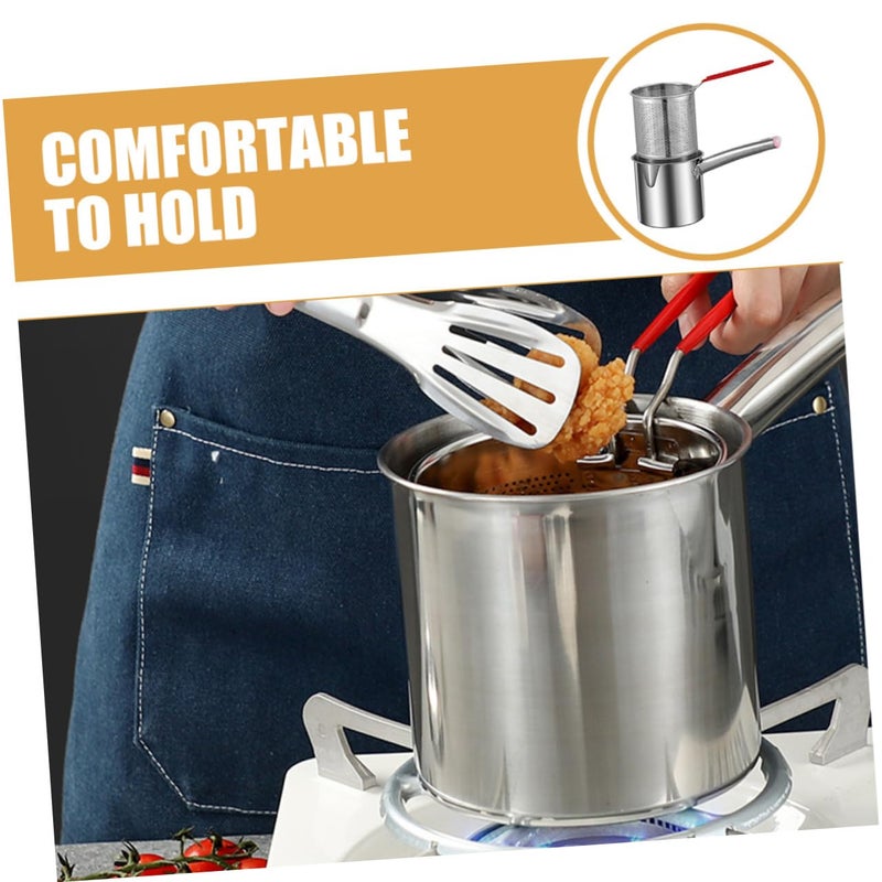 Stainless Steel Deep Fryer Pot with Basket Oil Strainer for Home and Commercial Kitchen - Image 5
