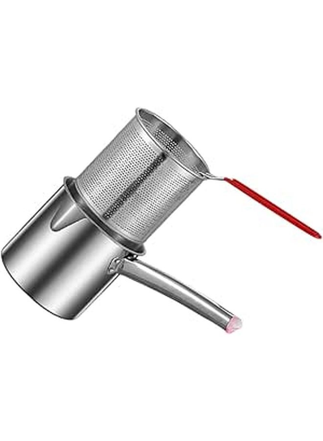 Stainless Steel Deep Fryer Pot with Basket Oil Strainer for Home and Commercial Kitchen - Image 1