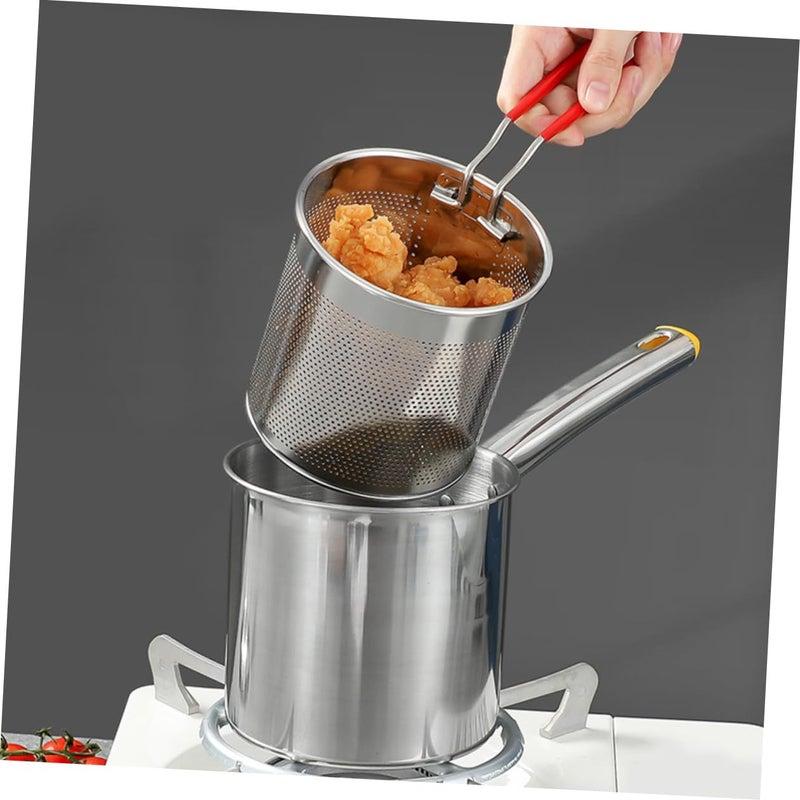 Stainless Steel Deep Fryer Pot with Basket Oil Strainer for Home and Commercial Kitchen - Image 4