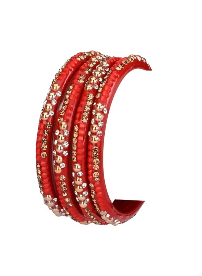 AFAST Modern & Elegant Bangles/Kada for Women & Girls | Combo of 2 Stylish Sets | Perfect for Wedding, Festivals, Parties & Functions | Red - Image 4