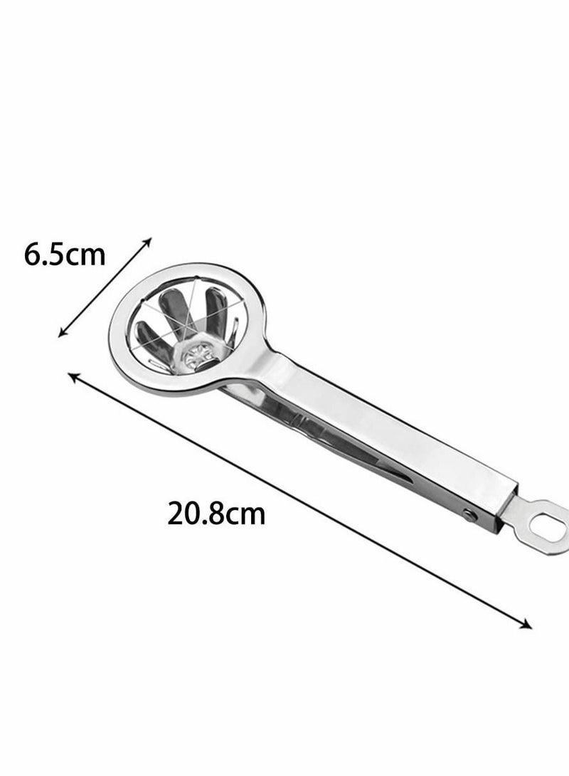 NIBEMINENT Egg Slicer Cutter, Stainless Steel Slicer, Durable Use Multifunctional Slice Hard Boiled Eggs Quickly and Effectively, Slicing Gadgets Kitchen - Image 2