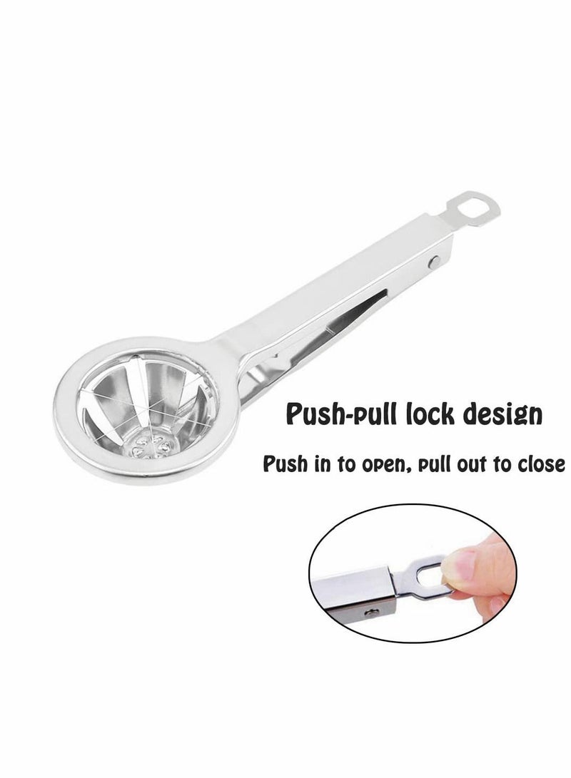 NIBEMINENT Egg Slicer Cutter, Stainless Steel Slicer, Durable Use Multifunctional Slice Hard Boiled Eggs Quickly and Effectively, Slicing Gadgets Kitchen - Image 5