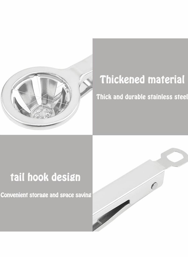 NIBEMINENT Egg Slicer Cutter, Stainless Steel Slicer, Durable Use Multifunctional Slice Hard Boiled Eggs Quickly and Effectively, Slicing Gadgets Kitchen - Image 4