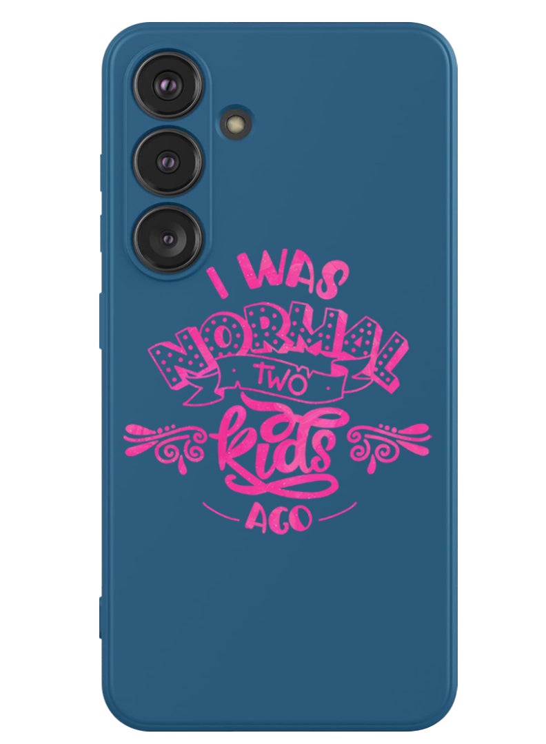 Theodor Protective Slim Fit Case Liquid Silicone Cover with Full Body Protection Anti-Scratch Shockproof Case For Samsung Galaxy S24 Plus (Blue) - Two kids ago - Image 1