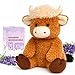 Easfan Microwavable Weighted Stuffed Animals Highland Cow Heating Plushie for WarmthComfort Cute Soft Plush Toys for Adults KidsGirls Boys12inch - Image 2