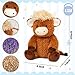 Easfan Microwavable Weighted Stuffed Animals Highland Cow Heating Plushie for WarmthComfort Cute Soft Plush Toys for Adults KidsGirls Boys12inch - Image 4