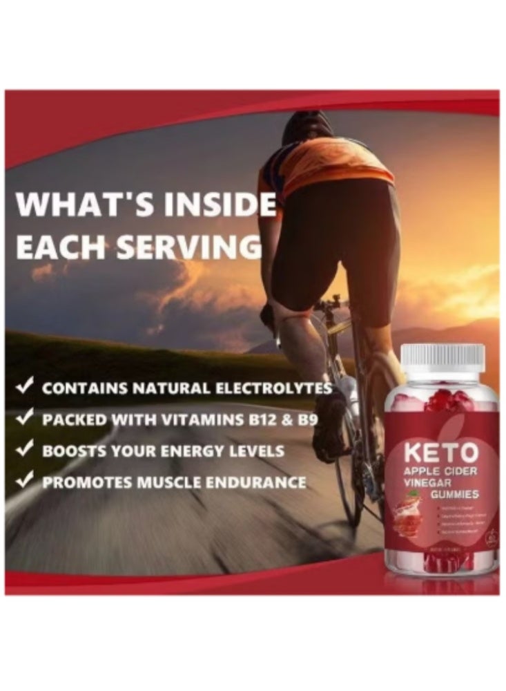 كيتو علكات كيتو بخل التفاح – عضوي مع فيتامين B12 وB9 – دعم الطاقة والهضم وتوازن الوزن – 60 علكة - Image 3