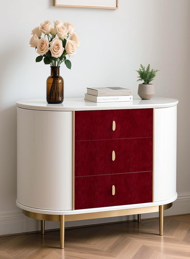 HelloWall 17.7"x317" Burgundy Suede Wallpaper Self Adhesive Velvet Flocking Liner Soft Felt Drawer Liner Red Velvet Sheets Contact Paper Peel and Stick Fabric Wallpaper for Bedroom Vanity DIY Crafts - Image 4