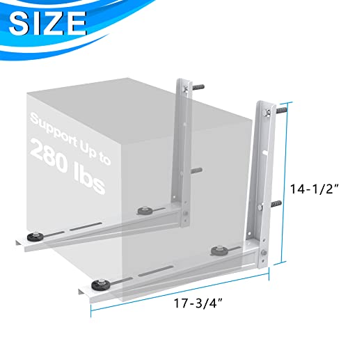Air Jade 9,000-18,000 BTU Wall Mounting Bracket for Ductless Mini Split Air Conditioner Heat Pump Systems, Universal Mini Split Bracket, Support Up to 280 lbs - Image 2