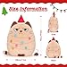 AGIFTMIND 12 inch Christmas Cat Stuffed Animals Funny Xmas Plush Pillow Holiday Decoration Gifts for Cat Mom Lovers Beige - Image 4