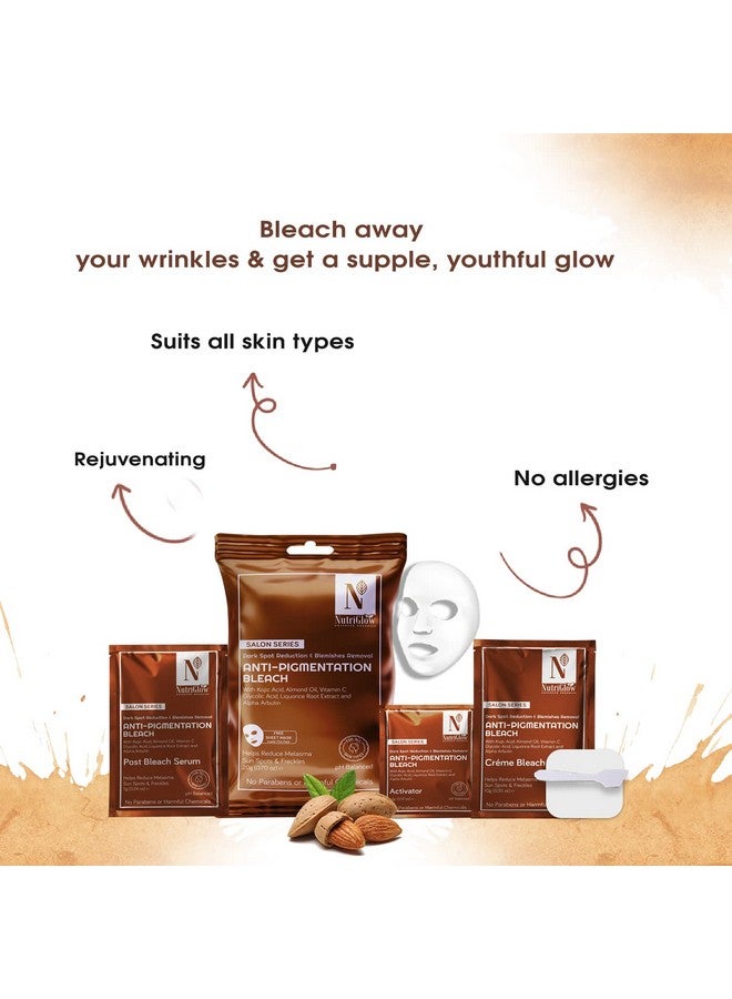 NUTRIGLOW Advanced Organics Antipigmentation Bleach For Lightening & Brightening (6 In 1) 20G All Skin Types - Image 3