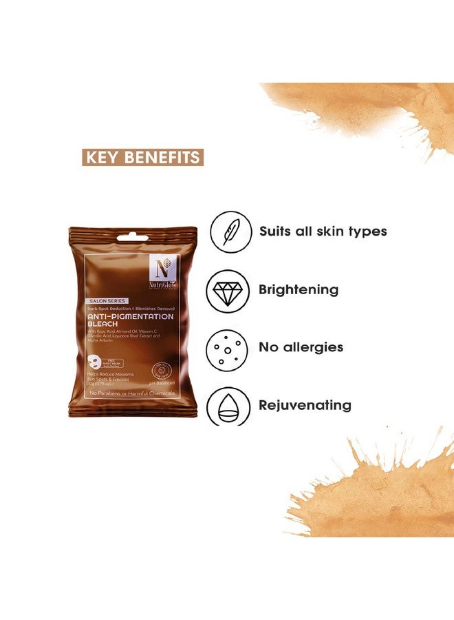NUTRIGLOW Advanced Organics Antipigmentation Bleach For Lightening & Brightening (6 In 1) 20G All Skin Types - Image 2