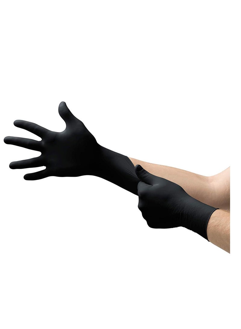 Falcon Falcon Nitrile Gloves - Black Powder Free (L) - 100 Pieces - Pack of 3 - Image 2