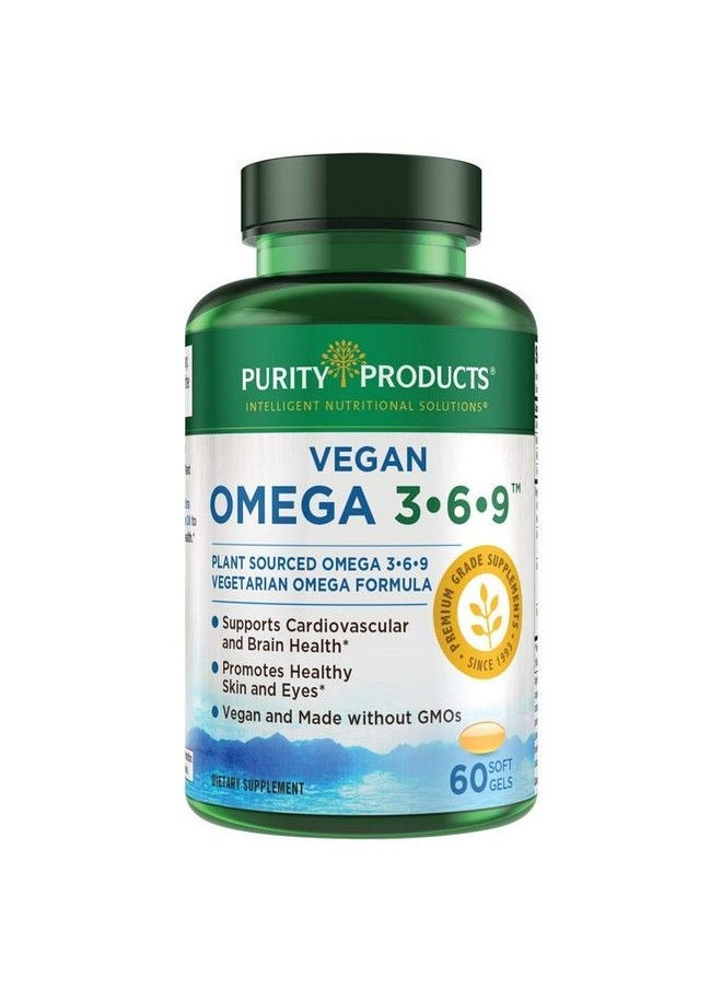 Purity Products - Omega 369 Vegan And Vegetarian Omega Formula “5 In 1” Essential Fatty Acid Complex Scientifically Formulated Plantbased Omega 3 6 9 Essential Fatty Acids (Efa) From (60) - Image 1