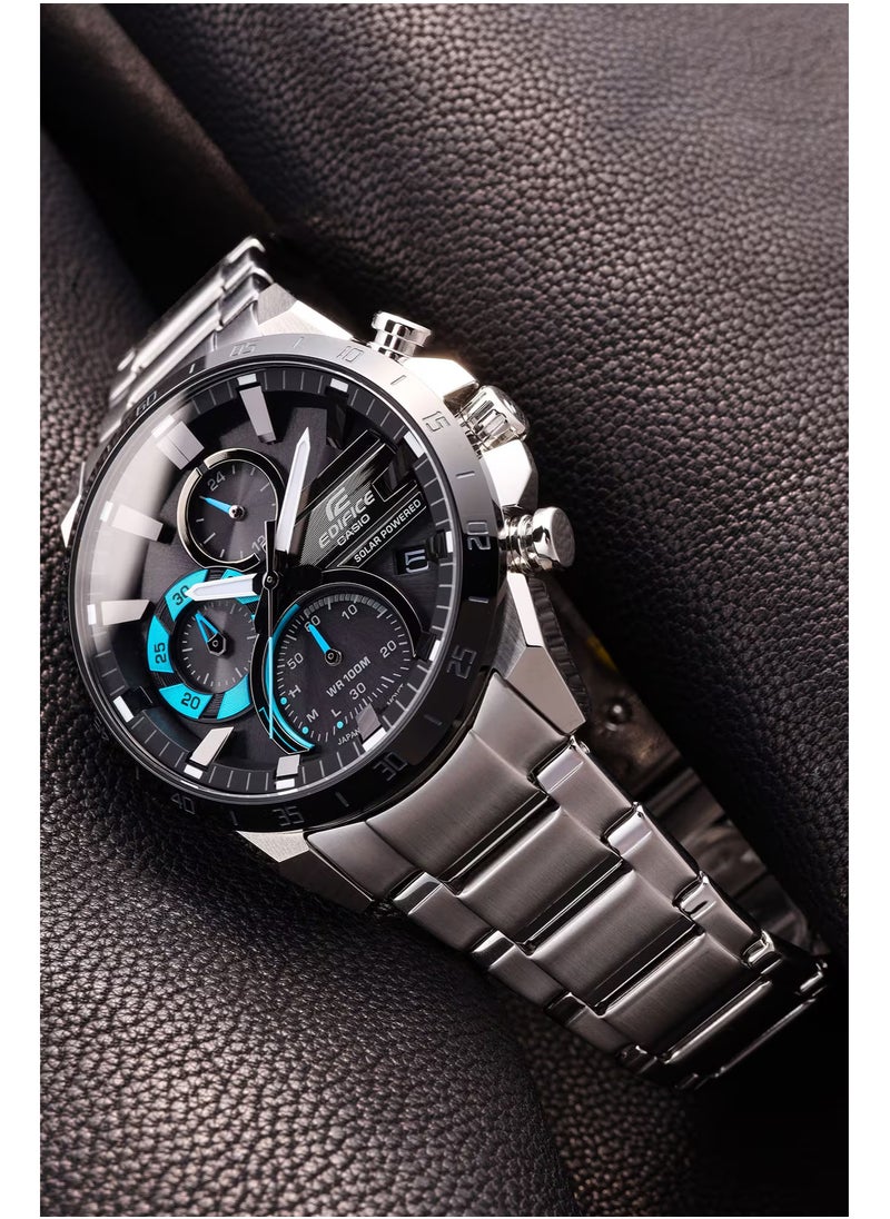 CASIO - Edifice Solar Powered Chronograph Stainless Steel Men's Watch EQS-940DB-1BV - Image 1