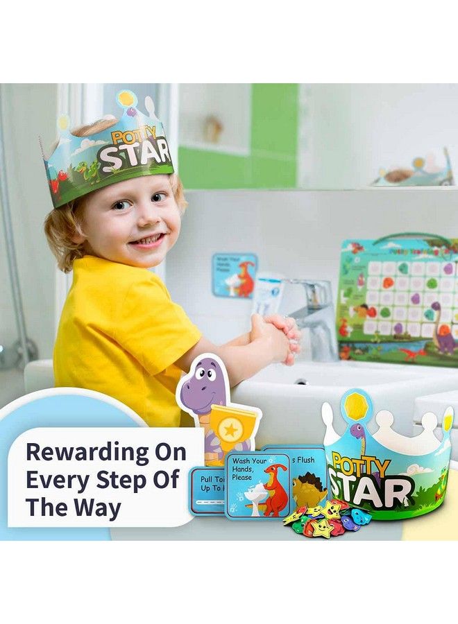 Putska Dinosaur Potty Training Chart & 35 Magnetic Stickers Potty Chart Potty Training Sticker Chart Potty Training Chart For Toddlers Boys Potty Training Stickers Potty Chart For Girls With Stickers - Image 4