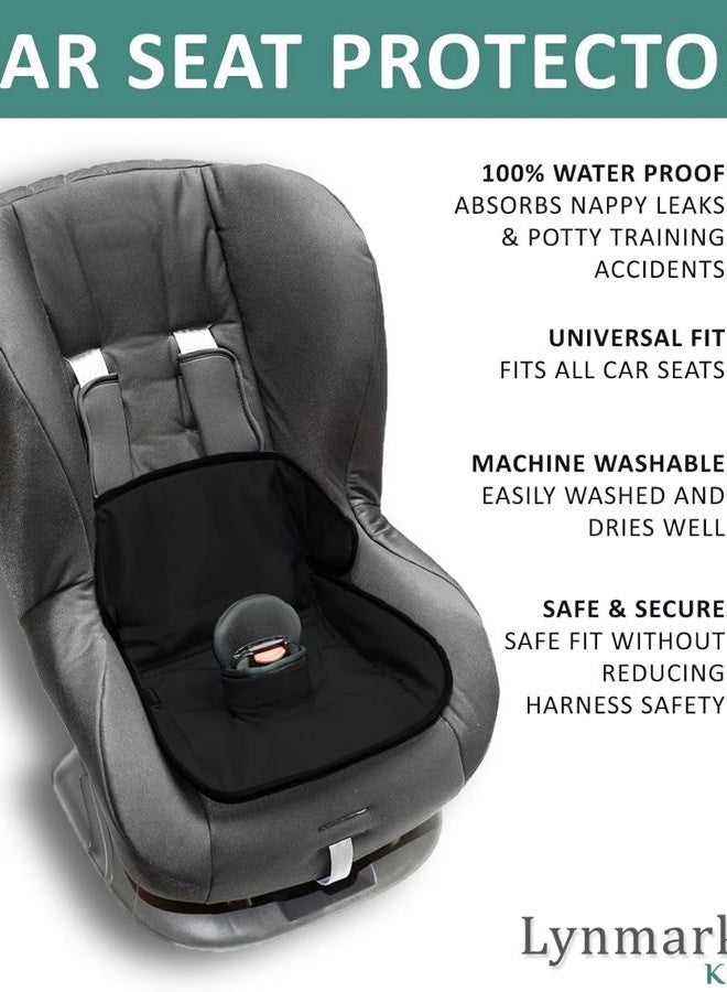 Lynmark Car Seat Protector for Potty Training | Travel potty Cover from Spillages, Nappy Leaks & Toilet training| Piddle Pad fits all carseat & buggy, age: 6m-4 years old |Keeps seat Clean & dry! Black - Image 2