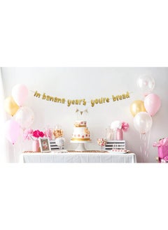 Sterling James Co. In Banana Years You’Re Bread Gold Glitter Banner Funny Birthday And Retirement Party Supplies Ideas Gifts And Decorations  - Image 4